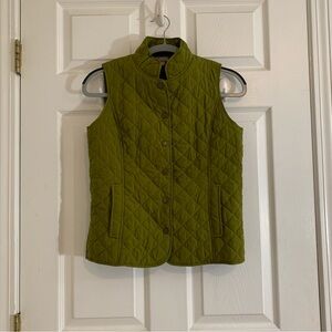 J.Jill Olive Green light Quilted Vest XSmall